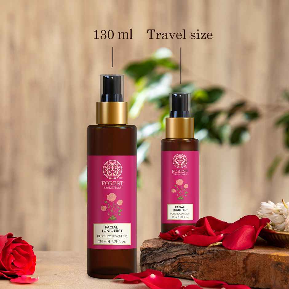 Forest Essentials Facial Tonic Mist Pure Rosewater | Travel Size Hydrating Toner