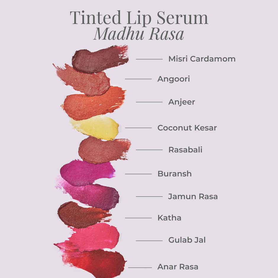 Forest Essentials Madhu Rasa Tinted Lip Serum Anar Rasa