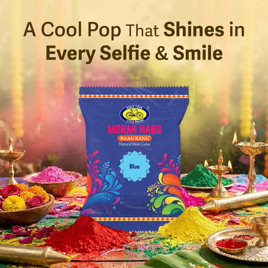 Mohak Rang Natural Raag Rang Holi Colour | Blue | Cycle