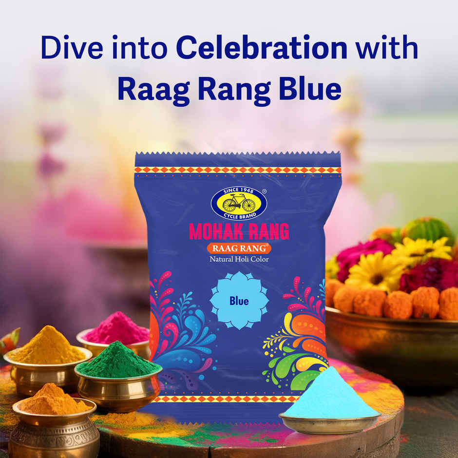 Mohak Rang Natural Raag Rang Holi Colour | Blue | Cycle