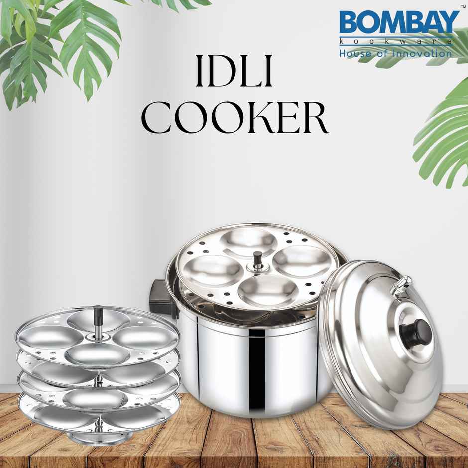 Bombay Kookware Stainless Steel Idli Cooker | 4 Plate
