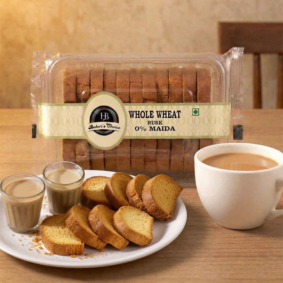 HB Bakers Choice Whole Wheat Rusk | 0%Maida