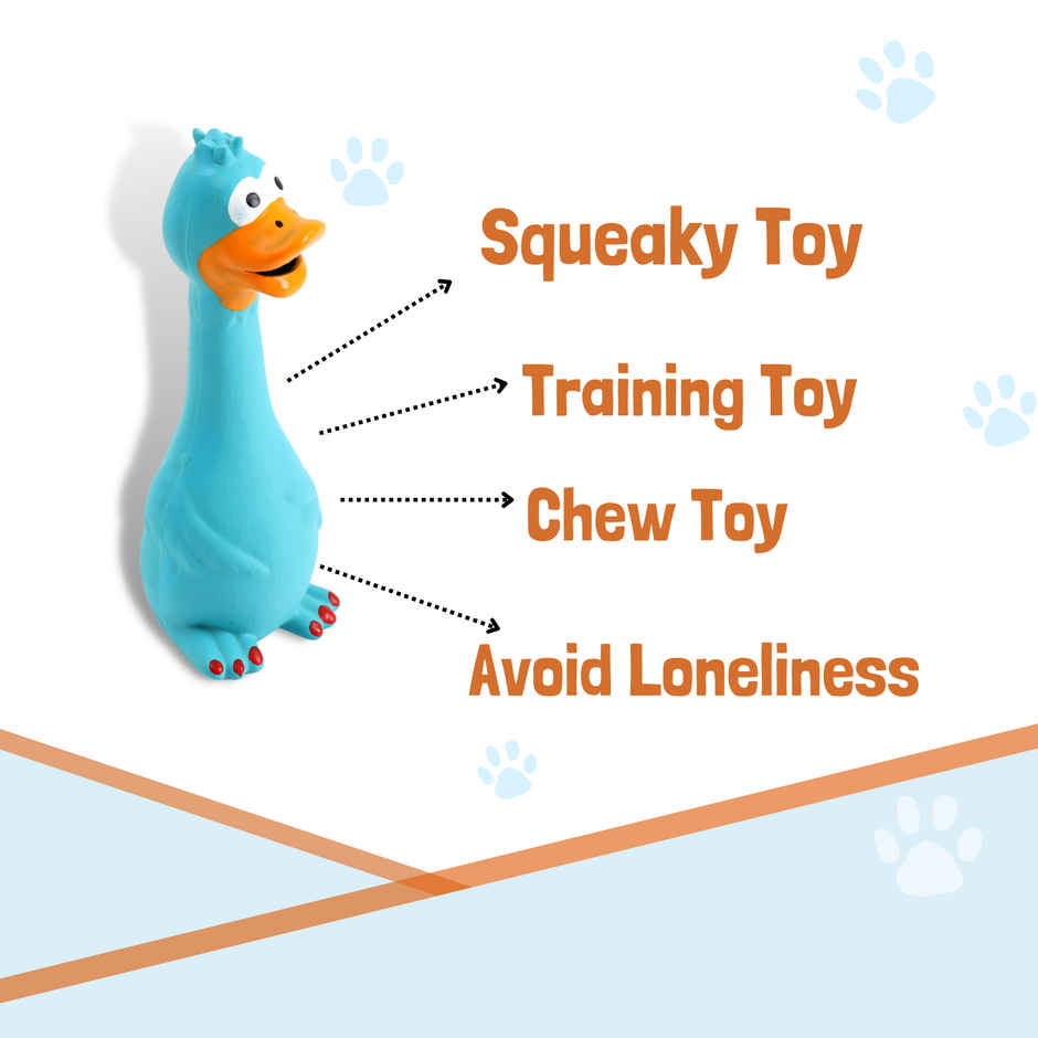 Foodie Puppies Latex Blue Duck Dog Toy