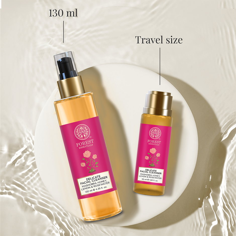 Forest Essentials Facial Cleanser Honey Lemon Rosewater | Brightening Ayurvedic Face Wash