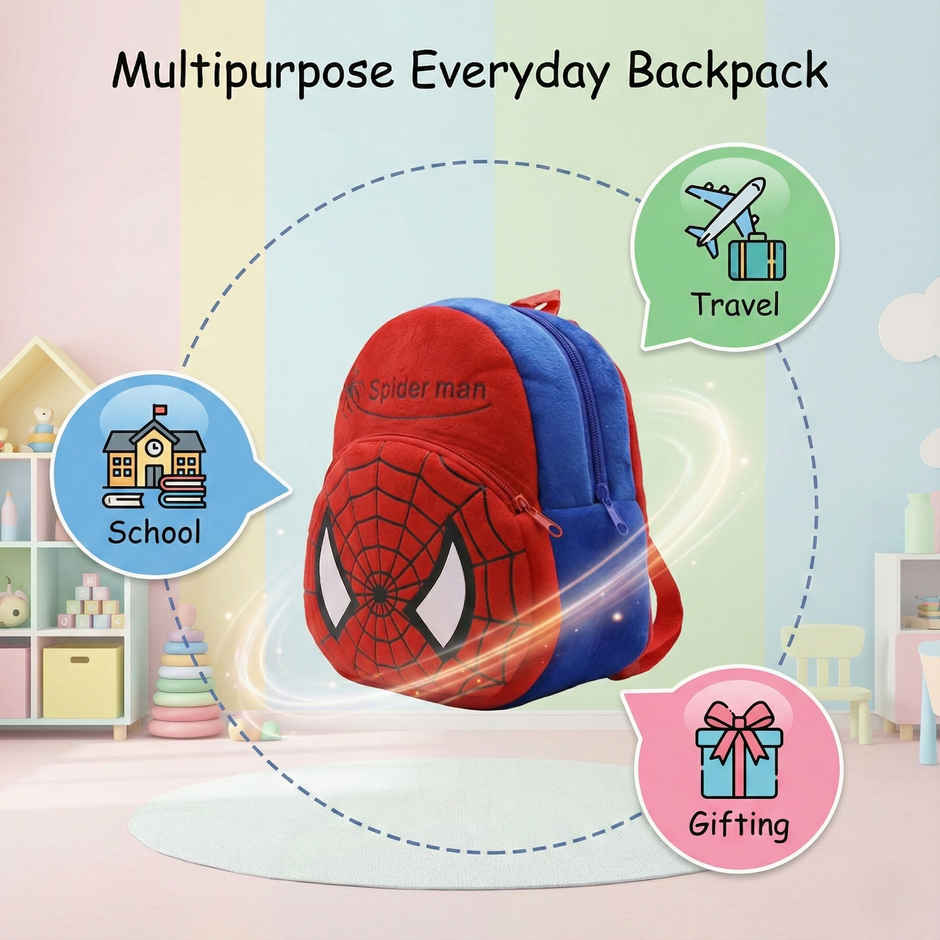 Kidara Spiderman Toddler Backpack Red Blue