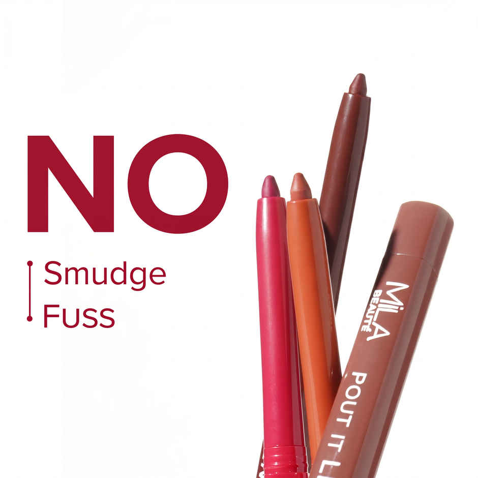 Mila Beaute Pout it Lip Liner I Highly Pigmented | Suitable for Indian Skin Tones | Mocha Latte
