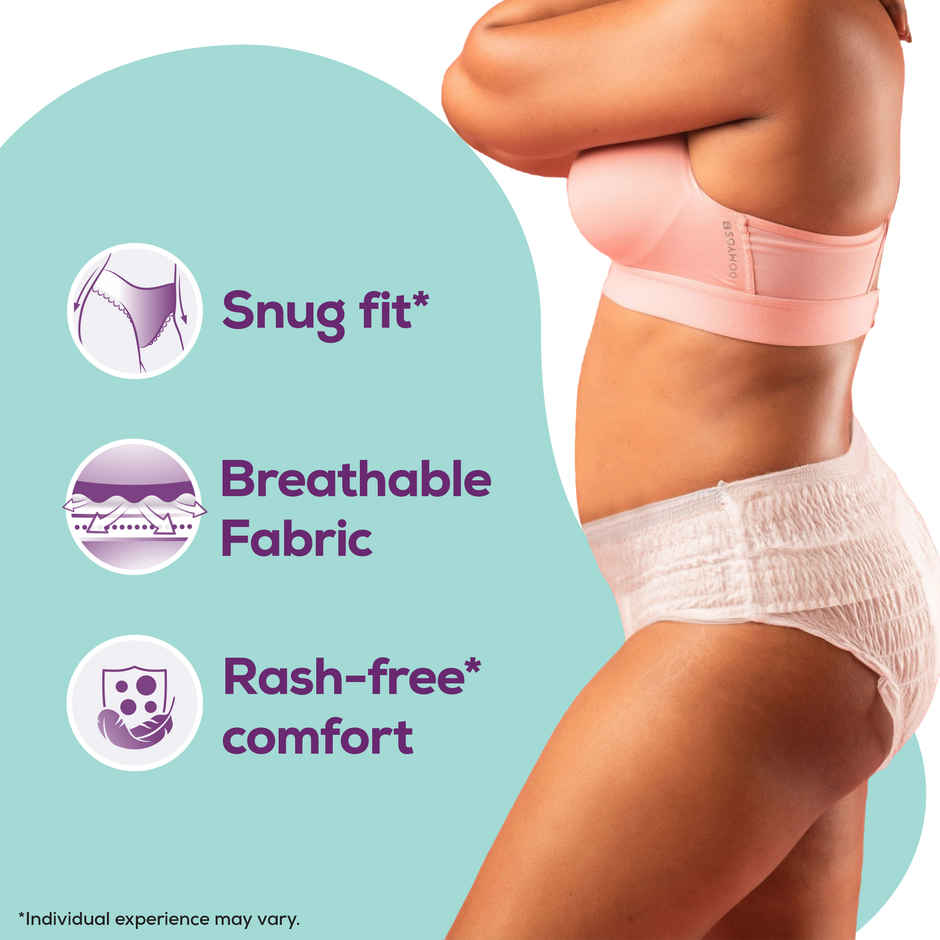 Evereve Period Panty | Heavy Flow | 360 Degree Leak Protection | Disposable | XL-2XL