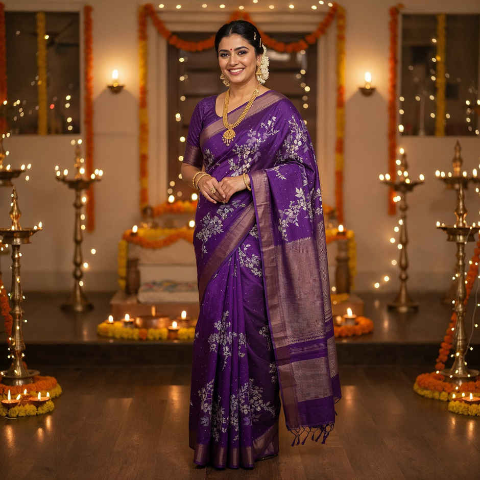 Dola Jari Sequin Silk Saree - Traditional Wedding Wear | Oye Happy