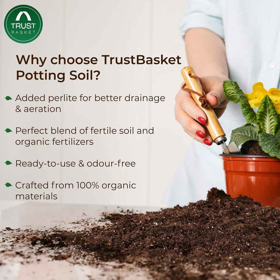 TrustBasket Enriched organic Earth Magic Potting Soil Fertilizer for Plants, 5 Kg