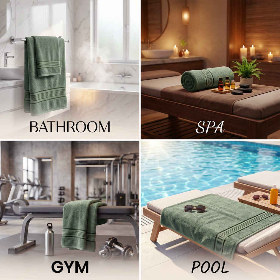 Dream Living Pure Cotton Hand Towel 400 Gsm | Olive - 40 x 60 cm