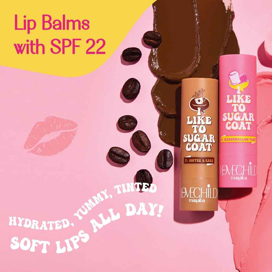LoveChild Masaba Lip Balm | Brown | Coffee & Cake | Moisturizing | Tinted & Nourishing