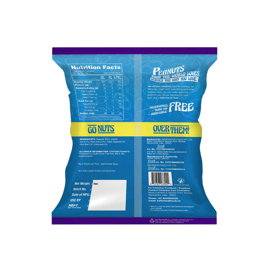 Taali Salted Peanuts, Roasted Peanut, Premium Quality Bharuchi Nuts, Rich in Protein