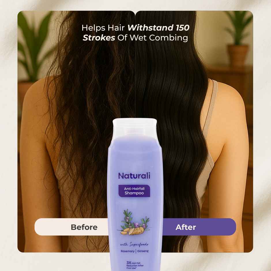 Naturali Anti-Hairfall Shampoo with Rosemary Hairfall Control Shampoo|Sulphate free shampoo