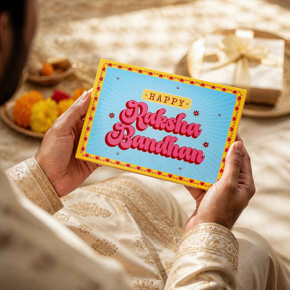 Evil Eye Rakhi Greeting Card | Hug Card | Pack of 1 | Happy Mail