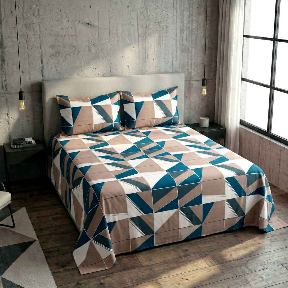 Dream Living 135 GSM King Bedsheet Set |250 x 275 cm| With 2 Pillow Covers