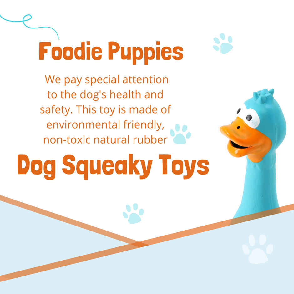 Foodie Puppies Latex Blue Duck Dog Toy