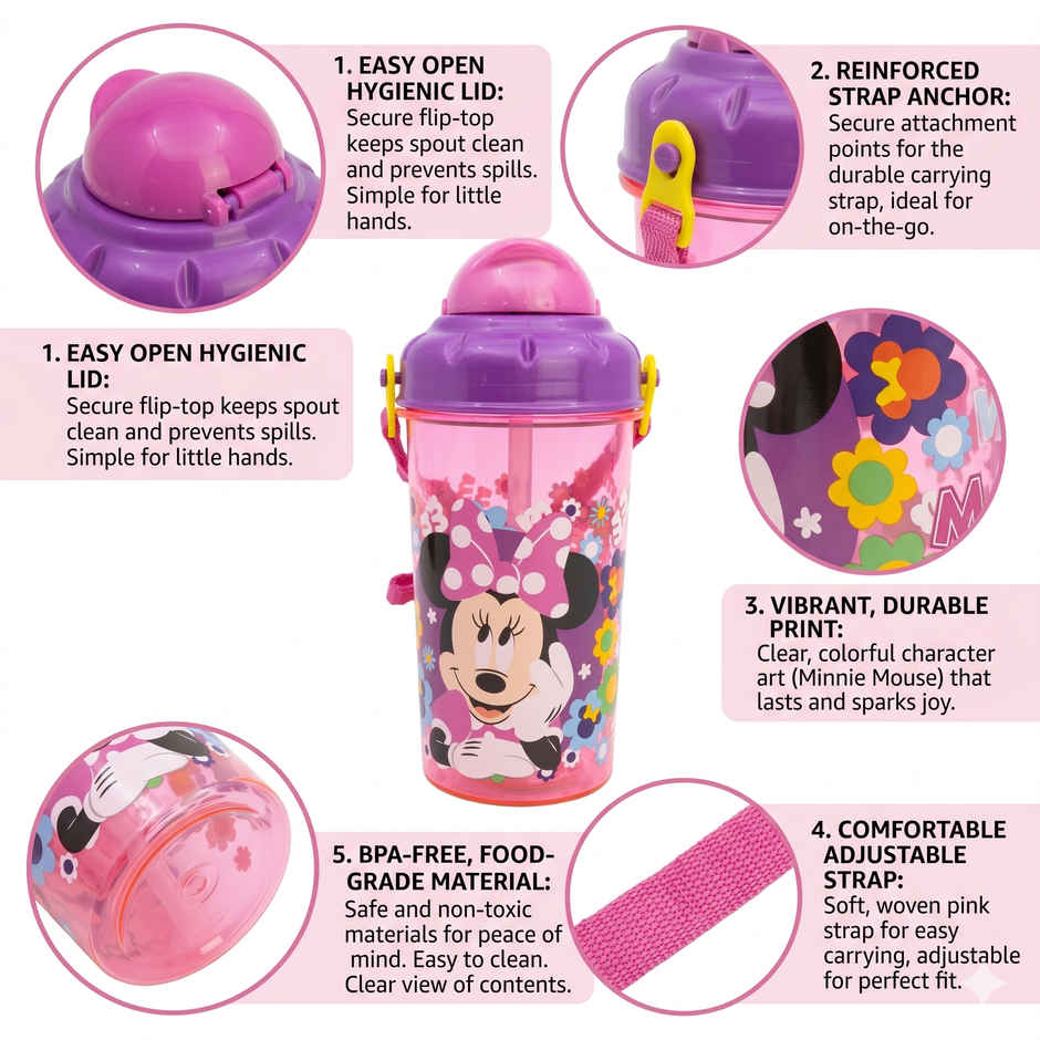 Striders Single Wall Canteen Minnie Bold Florals | 465 ml