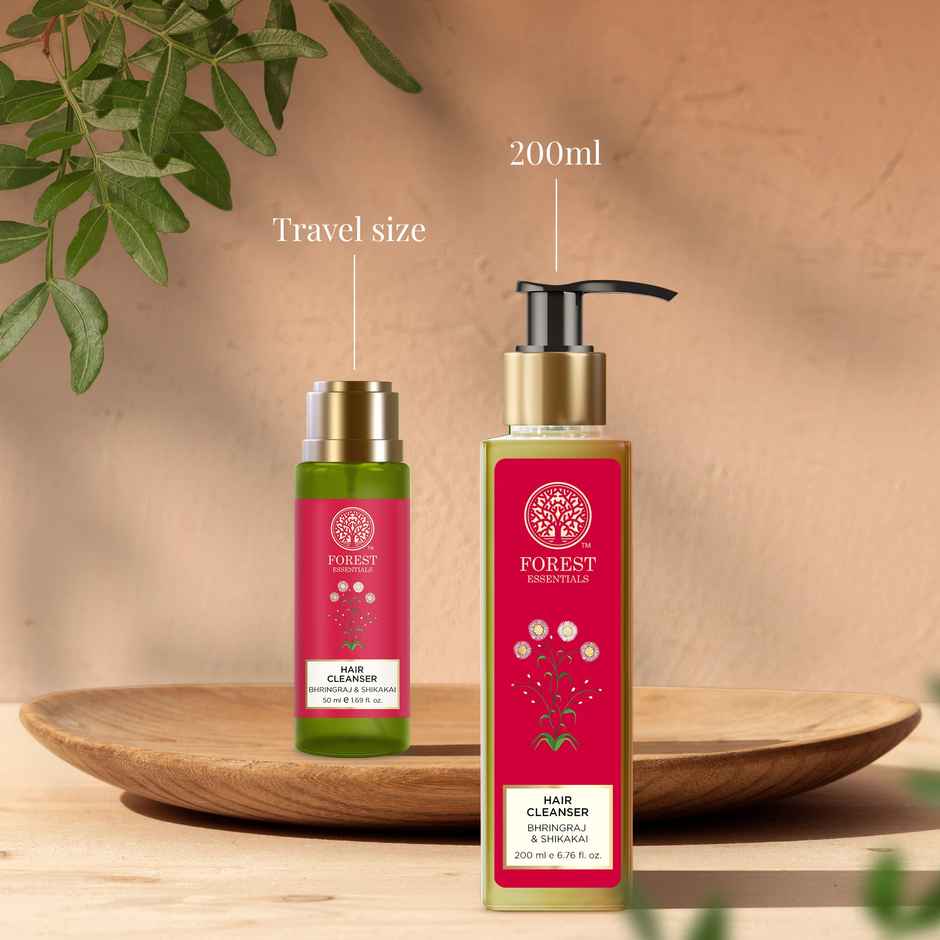Forest Essentials Hair Cleanser Bhringraj & Shikakai | Travel Size Strengthening Shampoo
