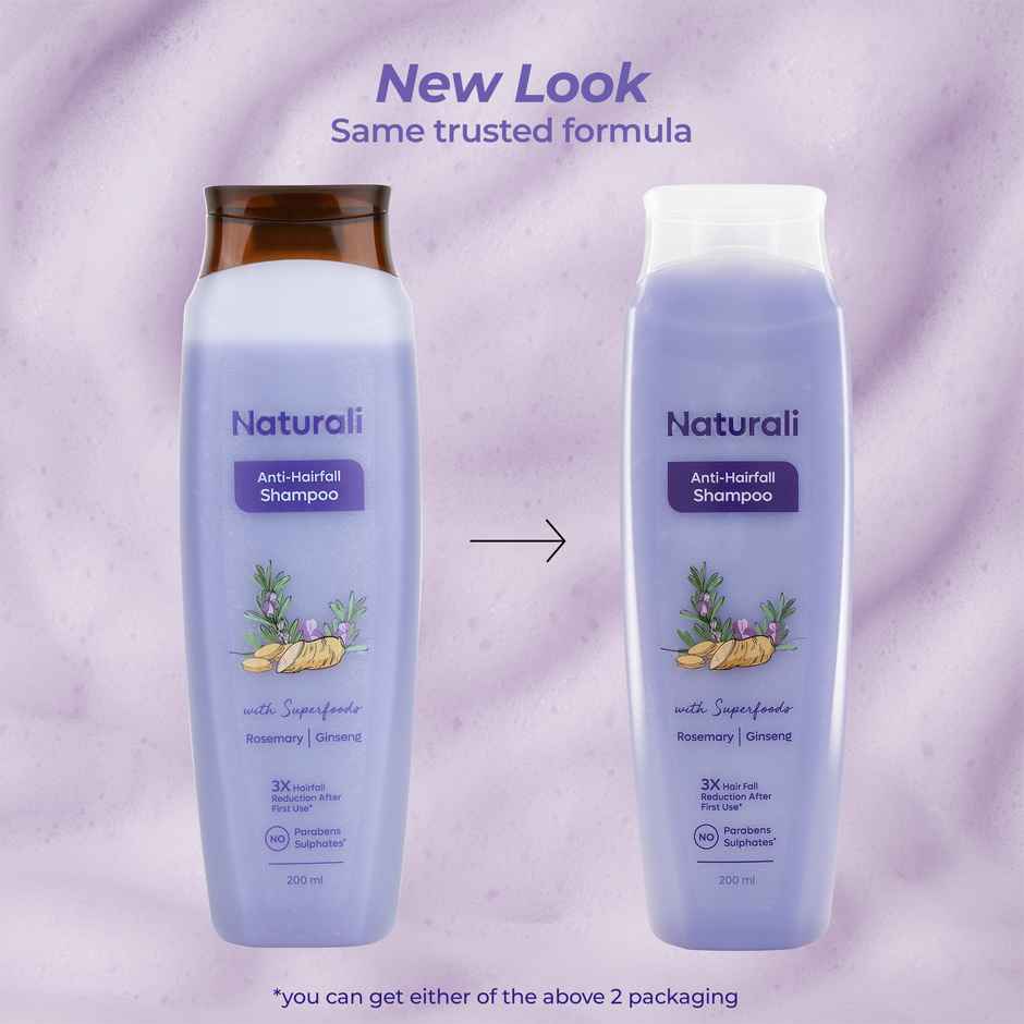 Naturali Anti-Hairfall Shampoo With Rosemary Oil & Ginseng Extract