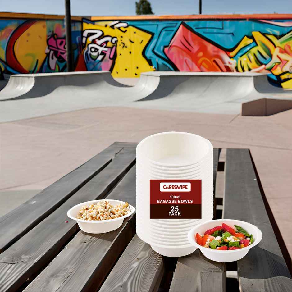 Disposable Paper Bowl | 180 ml | Pack of 25 | Careswipe
