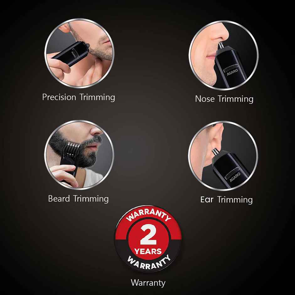 Agaro Mg-4760 4 In 1 Multi Grooming And Trimmer Kit | Black