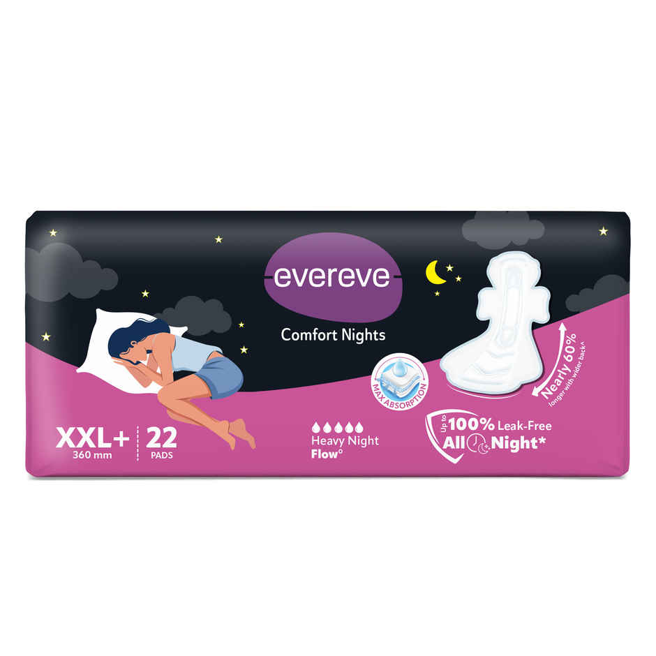 Evereve Comfort Nights Sanitary Pads 2XL | 360mm 60 Longer
