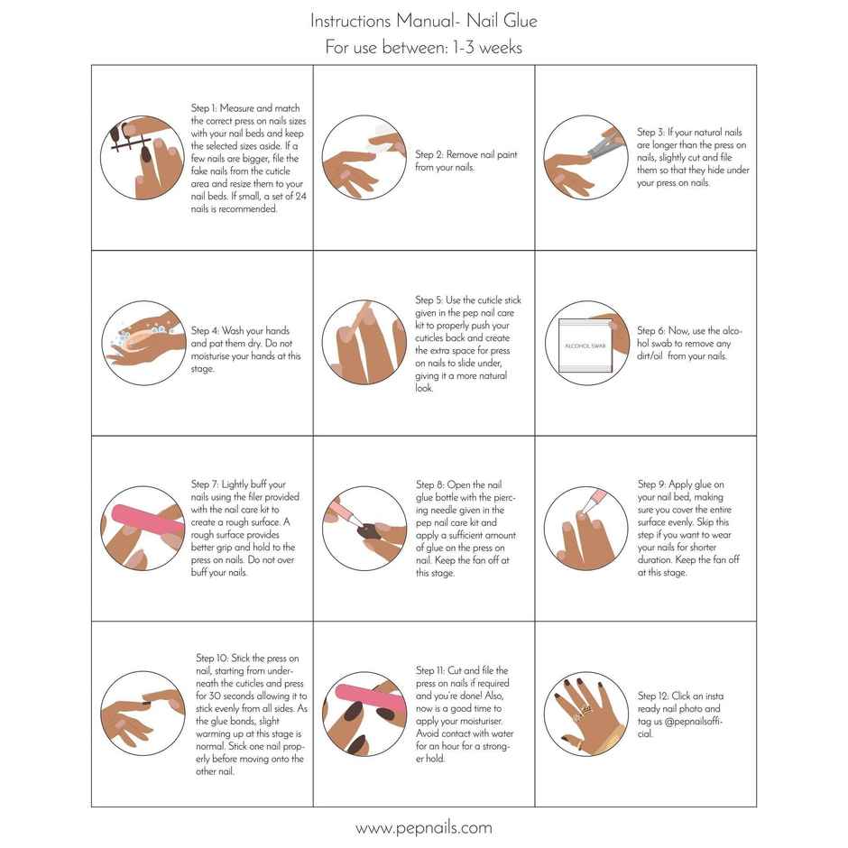 Pep Nails | Cream Cheese | Toe Nails | Short Square White | Glossy Solid Press On Nails | 24 Tips
