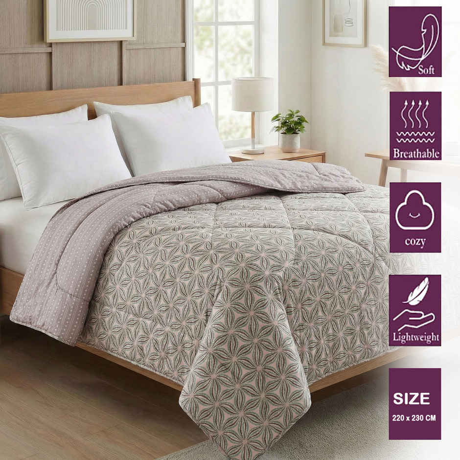 Dream Living Printed Reversible Double Bed AC Comforter 220 x 230 cm