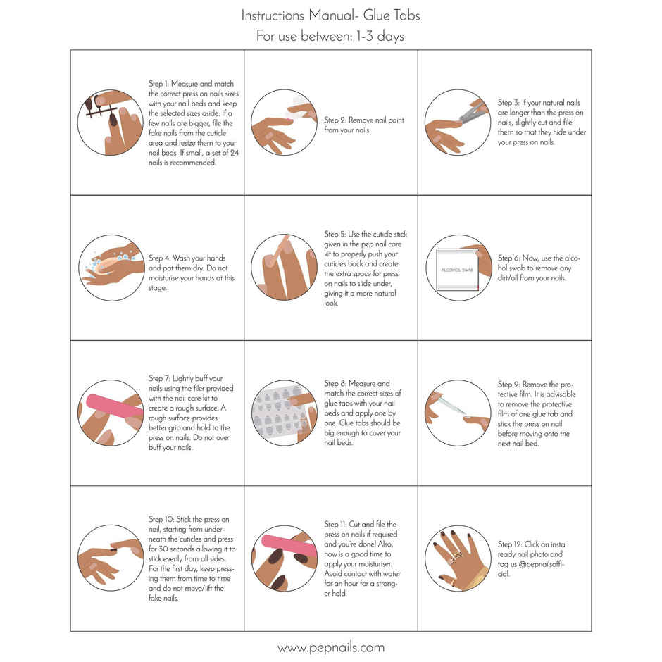 Pep Nails | Pink Shimmers | Toe Nails | Short Square Pink | Glossy Glitter Press On Nails | 24 Tips