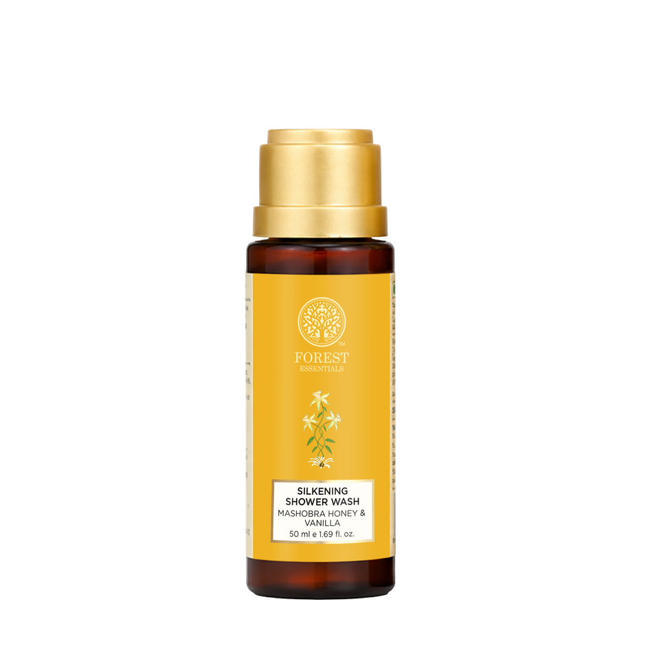 Forest Essentials Honey Vanilla Body Care Gift Box | Shower Wash & Body Milk Duo
