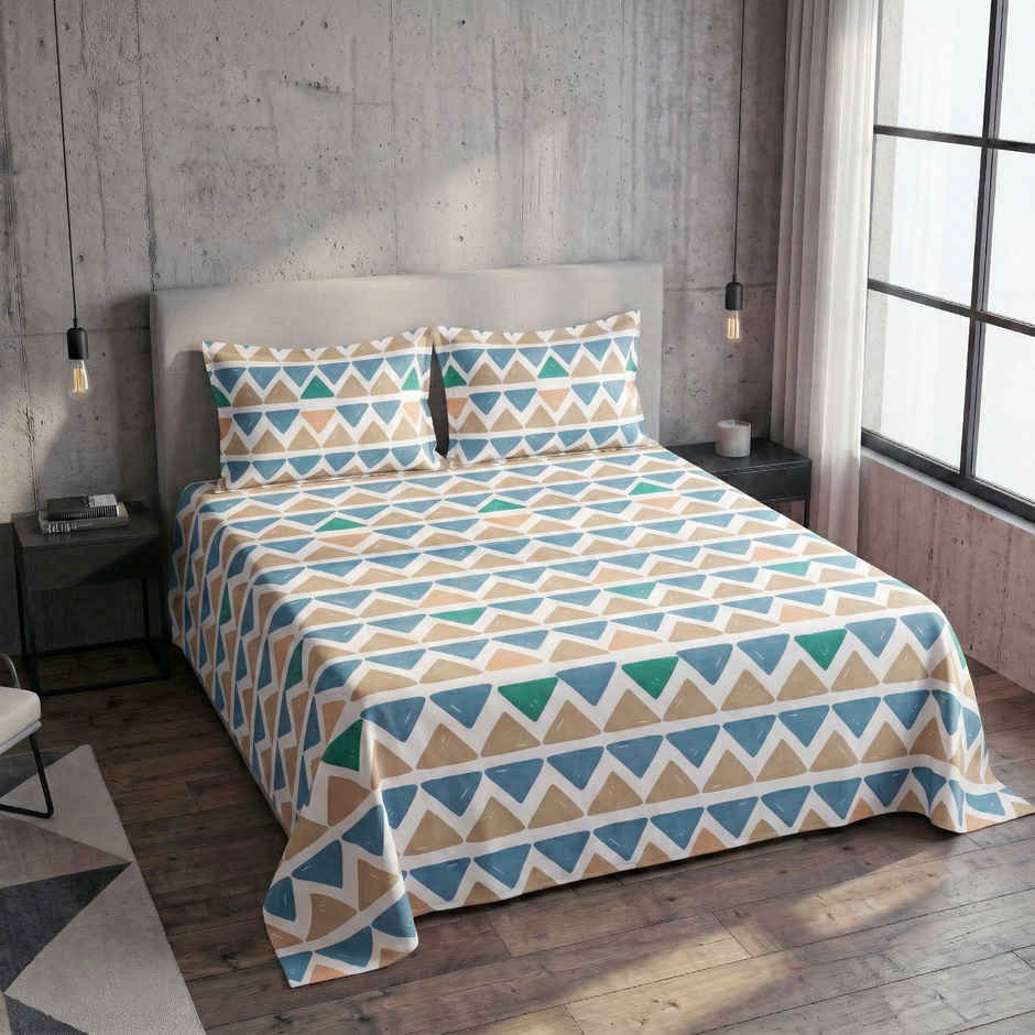 Dream Living 135 GSM King Bedsheet Set |250 x 275 cm| With 2 Pillow Covers