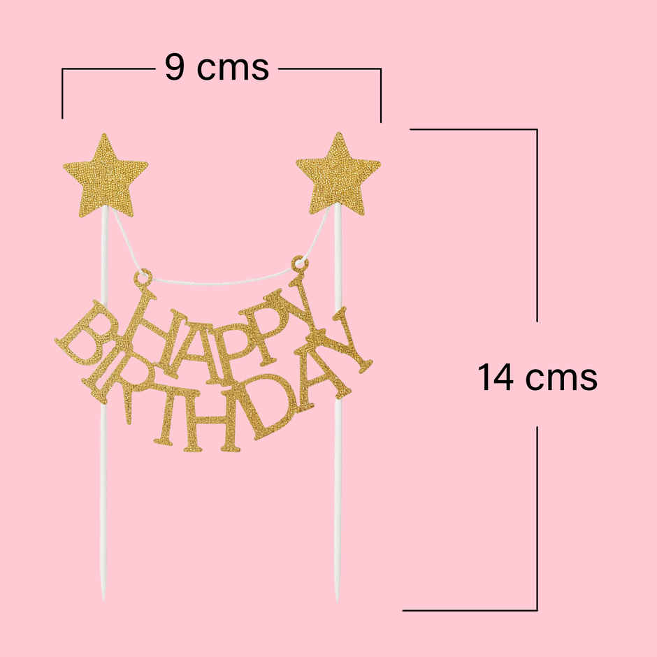 Happy Birthday Cake Topper | Cake Decor Accessory | Propcon