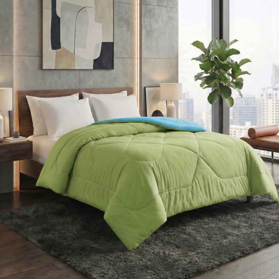 Dream Living Aqua Solid Reversible Double Bed AC Comforter 220 x 230 cm