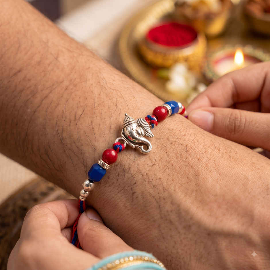 Rakhi for Brother | Lord Ganesh | Religious | Pack of 1 | Shree Rakhi