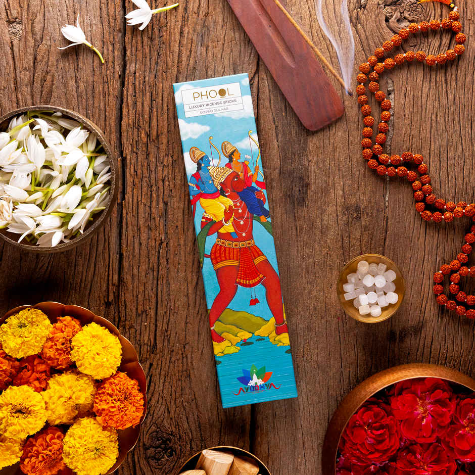 Ayodhya Soumya Chandan Agarbatti | Temple Collection | Made from Temple Flowers | Phool