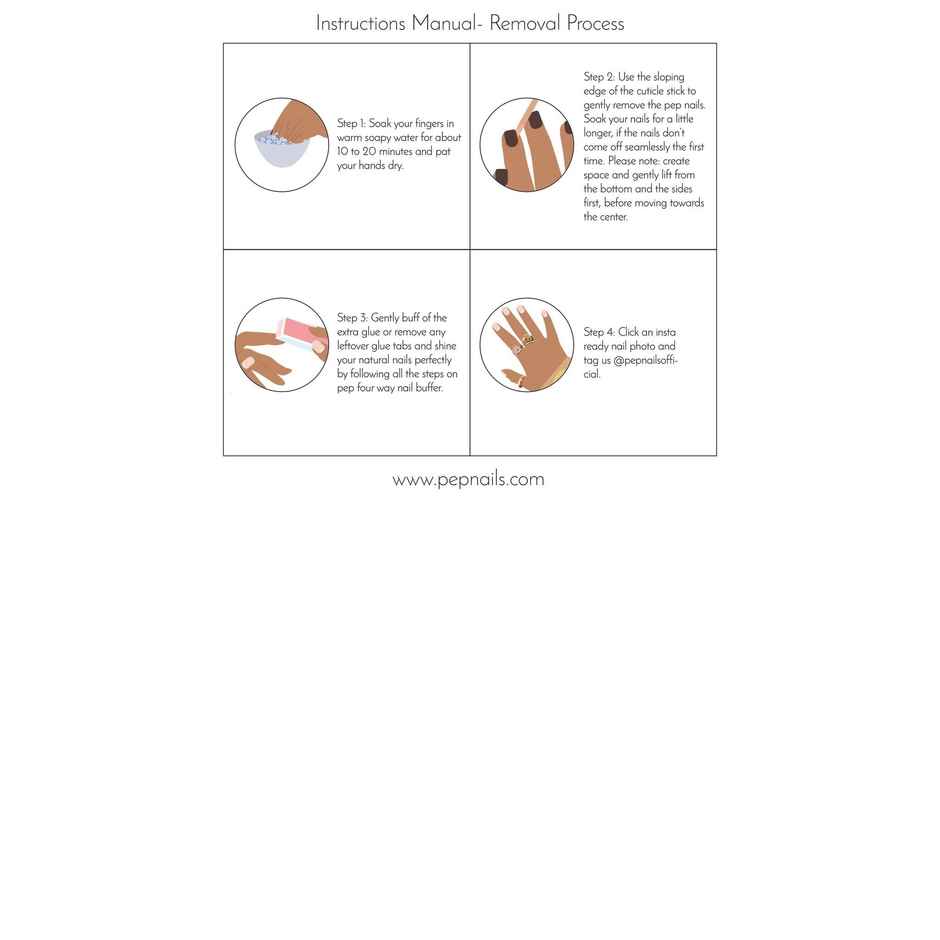 Pep Nails Happy Feet Short Square Nude French Tip Toe Press On Nails 24 Nail Tips