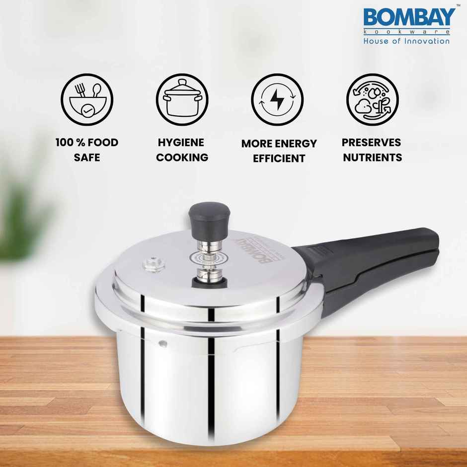Bombay Kookware Aluminum Pressure Cooker | 3 L