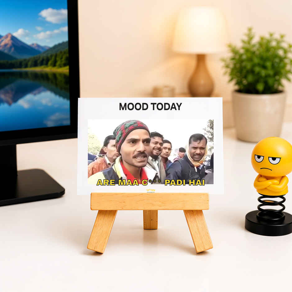 This Is Fine Meme Print Easel Stand | Oye Happy