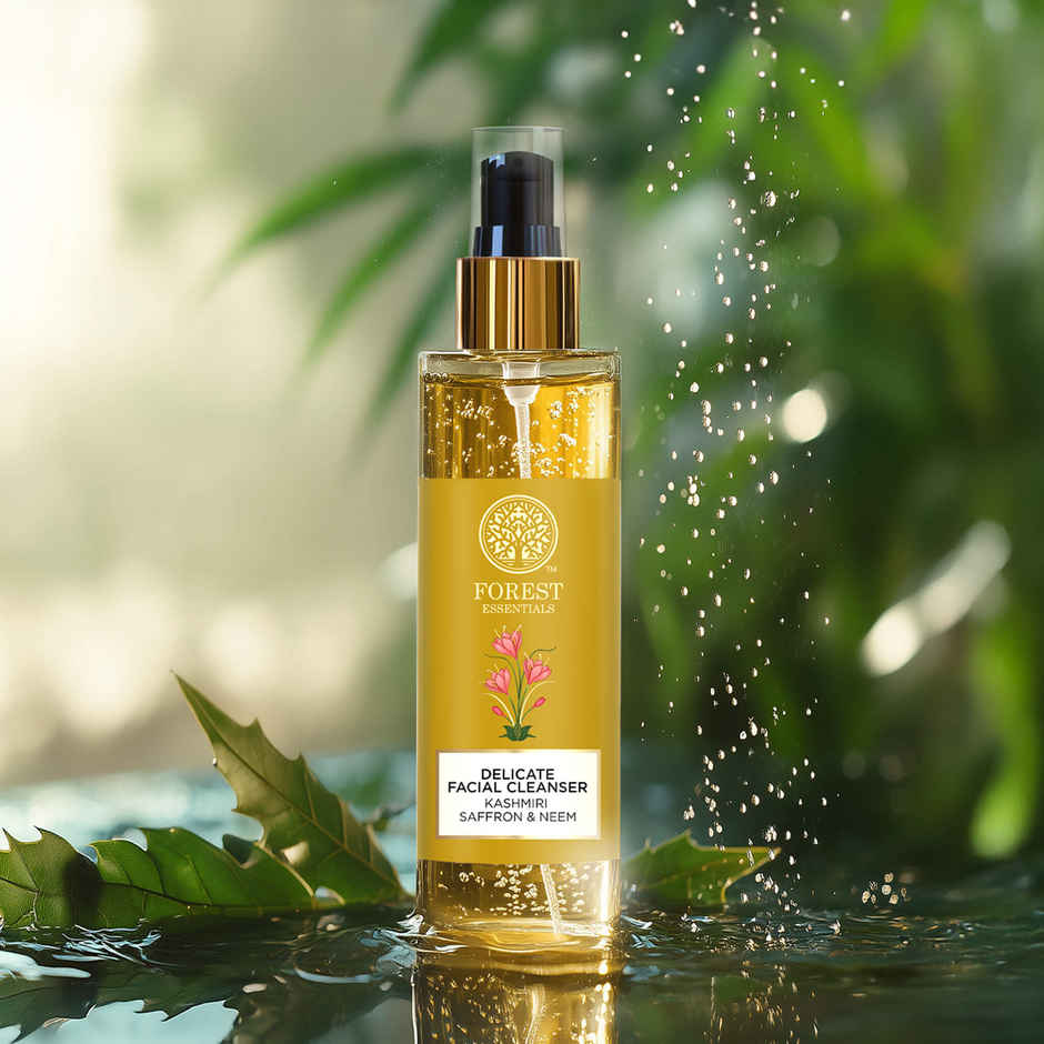 Forest Essentials Facial Cleanser Kashmiri Saffron & Neem | Brightening Face Wash