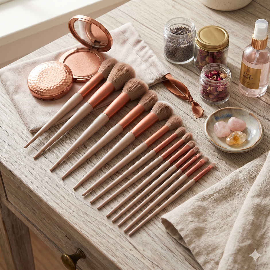 Perpetual Mart Makeup Brush & Puff Set for Blending