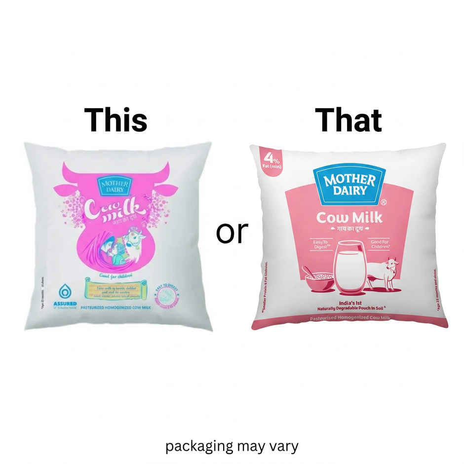 Mother Dairy Cow Fresh Milk | Pouch