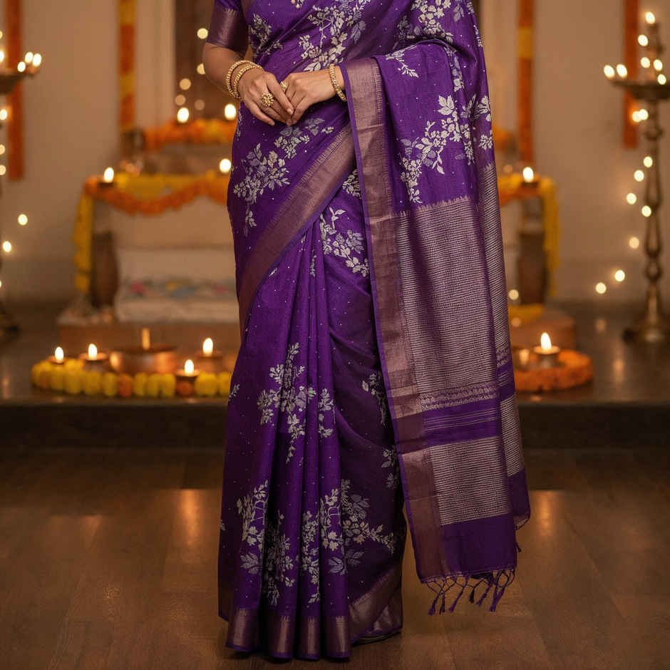 Dola Jari Sequin Silk Saree - Traditional Wedding Wear | Oye Happy