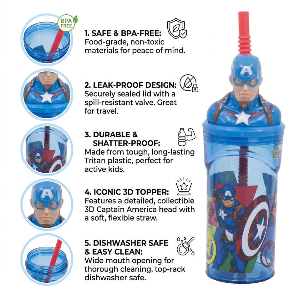Striders 3D Figurine Tumbler Avengers Seven Wonders Captain America