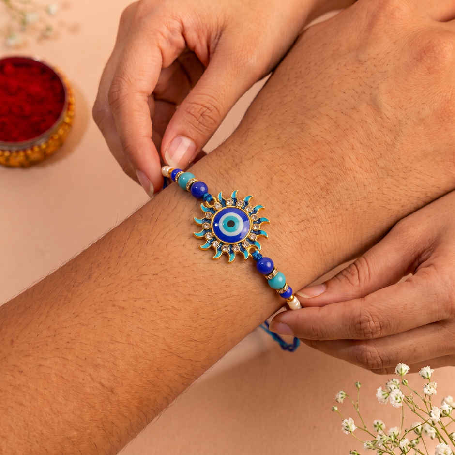Evil Eye Trendy Rakhi with Sun for Brother | Pack of 1 | Bandhan