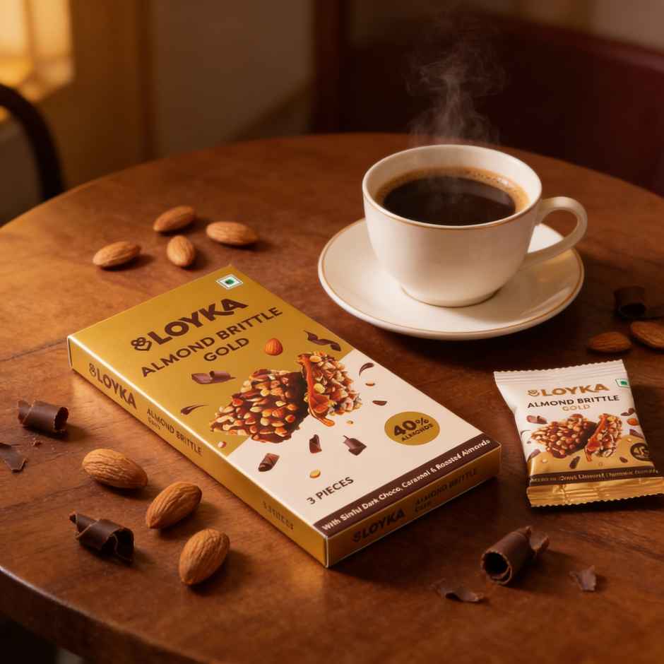 Loyka Almond Brittle Gold Chocolate Box | 43.5 G