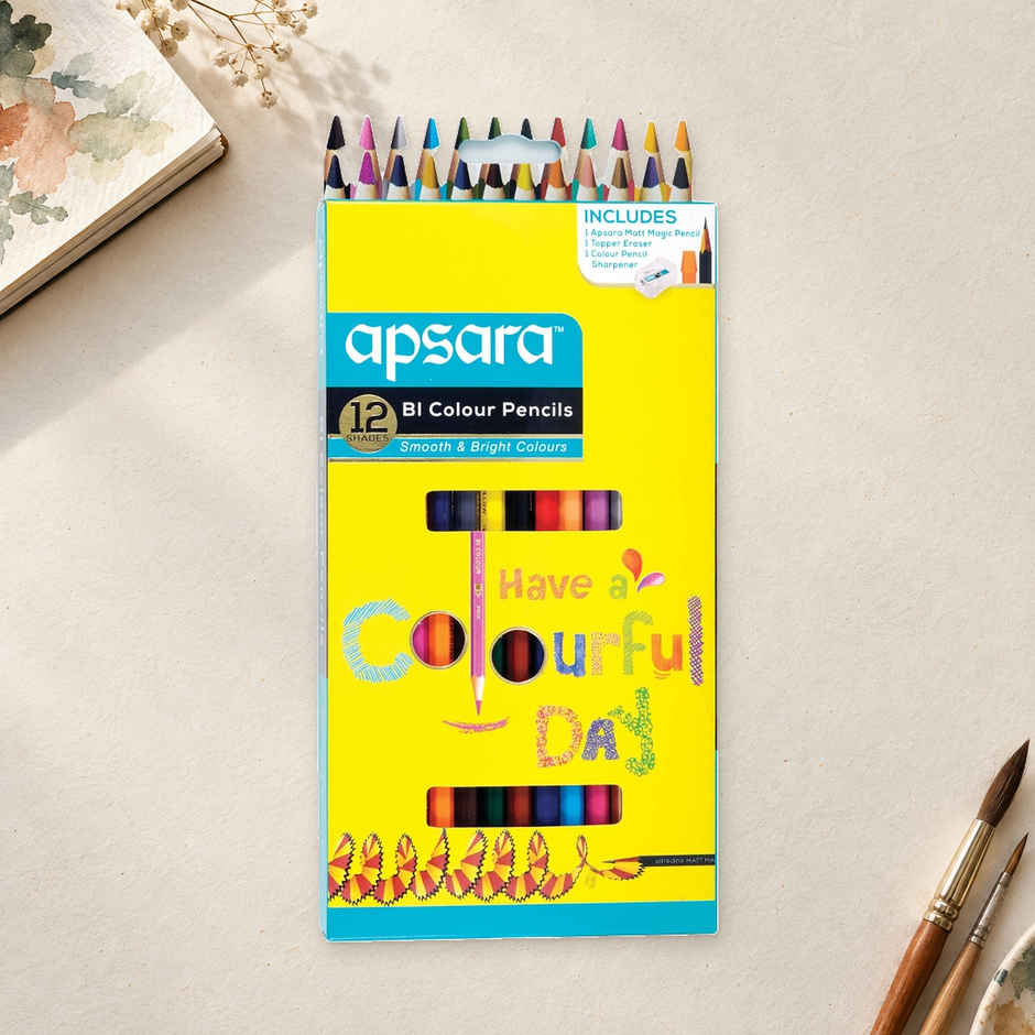 Apsara Full Size Bi Colour-12 Pencils