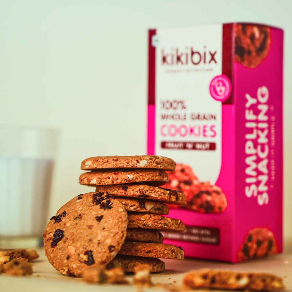 Kikibix Fruit And Nut Digestive Cookies, Healthy & Tasty, Fruit Biscuits, No Palm Oil, No Maida