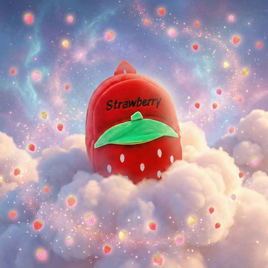 Kidara Strawberry Kids Plush Backpack | Red