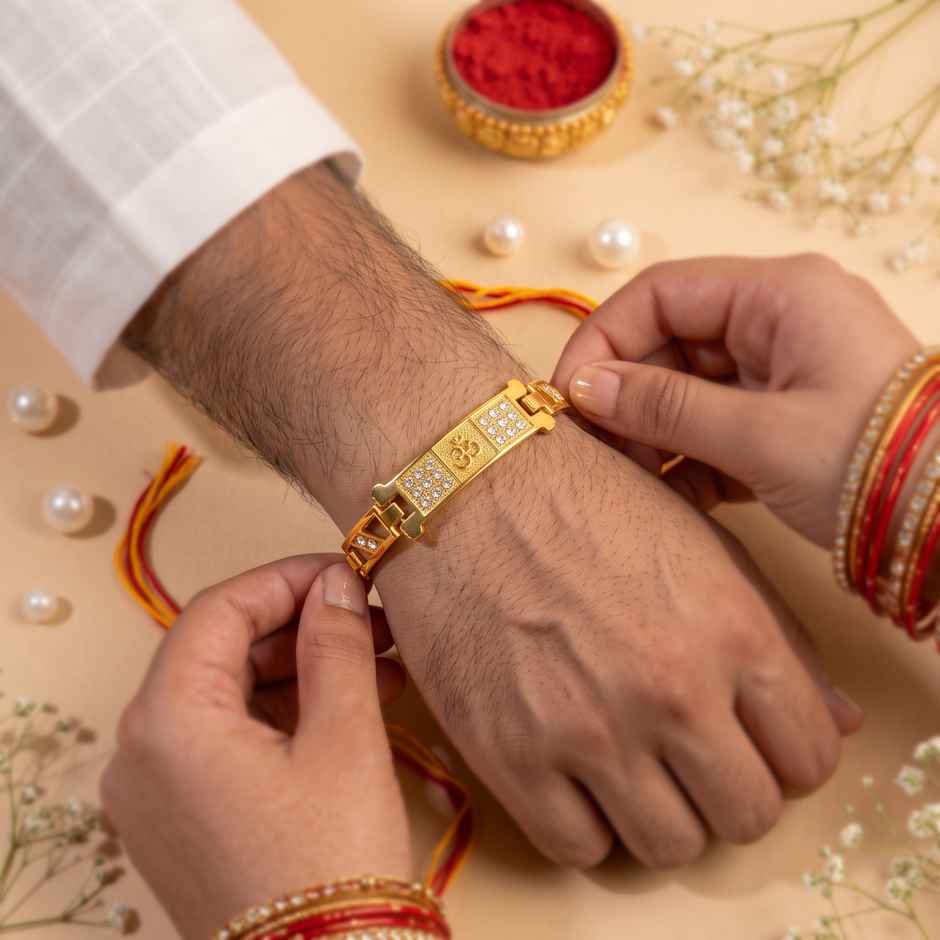 Spiritual Om Heritage Bracelet Rakhi For Brother | Tomuncle
