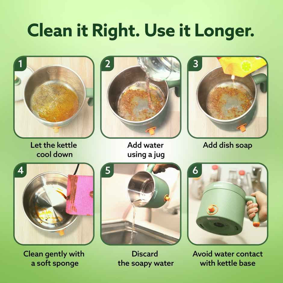 Agaro Regency Multi Cook Kettle Steamer 1.2l Inne Pot Double Layered Body Variable Temperature 600W